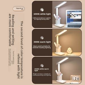 Lámpara de Escritorio Inteligente con Diodos Emisores de Luz de 1200 mA, Lámpara de Escritorio de Doble Cabezal, Lámpara de Estudio Multifuncional con Protección Ocular - Product Image 4