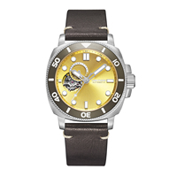 Montre mécanique de plongée pour homme TIME TOKEN de haute qualité OEM, aiguilles lumineuses, acier inoxydable, 20 ATM, mouvement SEIKO, date automatique