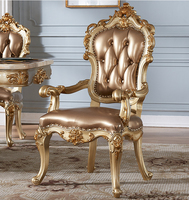 Pas encore d'avis Nouveaux ensembles de salle à manger de style classique européen ensembles de table à manger en bois avec dessus en marbre avec 8 chaises