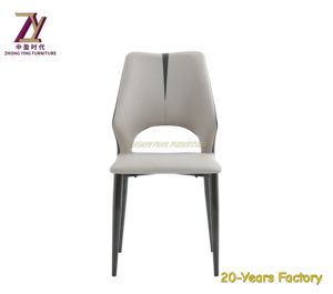 Nórdico de lujo moderno superventas patas de Metal de cuero restaurante Hotel muebles para el hogar sillas de comedor - Product Image 3