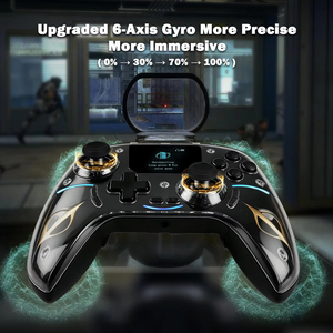 Gamegaga HS-AD220 Smart Screen Wireless BT <b>Controller</b> 3 Modes P4 NS IOS Android PC TV Programmable Six-axis Gyro 1200mAh Battery - Product Image 3