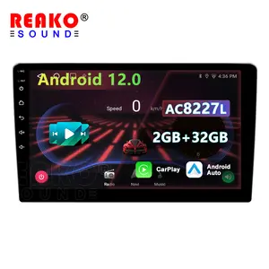 AC8227L pemutar Multimedia mobil, Android 12 2 + 32GB Carplay Auto BT 5.0 layar sentuh IPS pemutar Multimedia Audio mobil Stereo Autoradio GPS WIFI