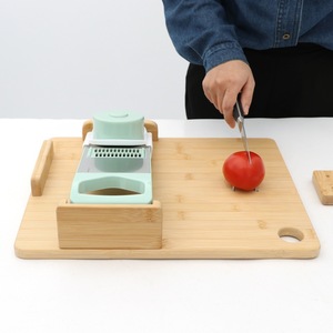 Tabla de cortar de bambú, herramienta de cocina ajustable con una sola mano para cortar frutas y verduras - Product Image 2