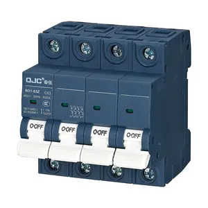 QJC 1p 2p 3p 4p 6ka 600v 1000v Dc 63a Dc Miniature Circuit Breaker DC mini circuit breaker