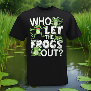 Per chi ha liberato le rane? T-Shirt per Amanti degli Anfibi e Proprietari di Rane per Promozioni - Product Image 2