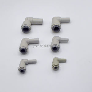 Conector de filtro de agua Lynzo de baja presión, codo de tubo de <span class=keywords><strong>1</strong></span>/<span class=keywords><strong>4</strong></span>, <span class=keywords><strong>3</strong></span>/8, <span class=keywords><strong>1</strong></span>/<span class=keywords><strong>2</strong></span>, 5/16 pulgadas para conexión de tubo RO/UF - Product Image 1