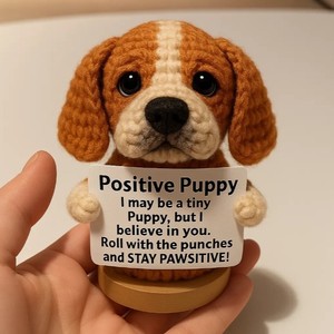 Mini drôle positif <span class=keywords><strong>Crochet</strong></span> animaux frappé produit positif <span class=keywords><strong>Crochet</strong></span> chiot écologique insigne de noël emblème textile artisanat - Product Image 4