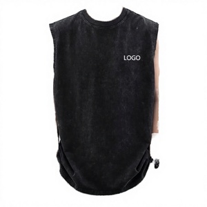 เสื้อกล้ามออกกำลังกายแบบสปอร์ตถักทอระบายอากาศได้ดีสำหรับผู้ชาย ขายส่ง พร้อมโลโก้สั่งทำได้ วัสดุโพลีเอสเตอร์/คอตตอน - Product Image 2