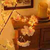 Guirlande lumineuse LED en forme de branche de cerisier artificielle, pour décoration murale, de table, de chambre, lumières de printemps