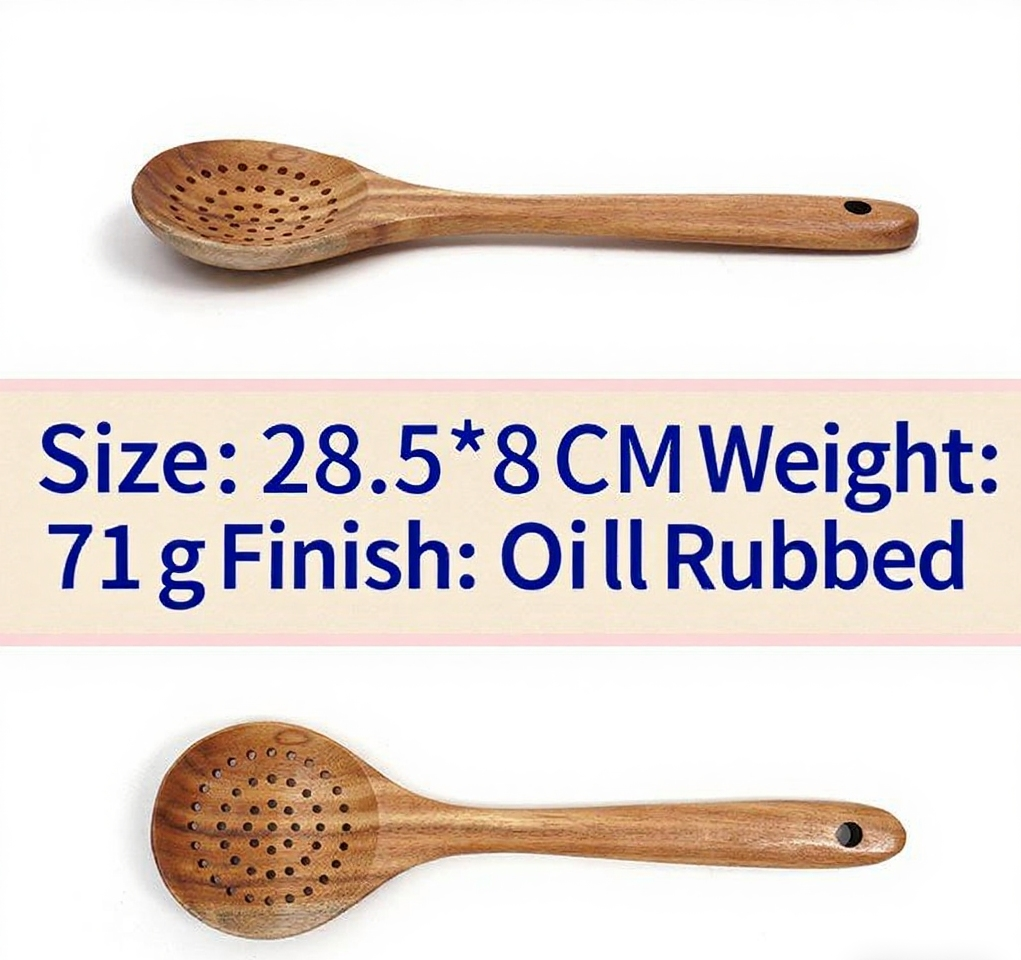 28cm acacia wood colander