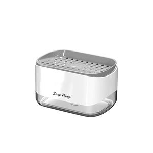 Distributeur de savon liquide moderne multifonctionnel à pompe manuelle avec support pour éponge - Product Image 1