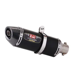 Universal 51MM motorcycle exhaust pipe silencer double hole exhaust pipe stainless steel Yoshimura R77 high quality