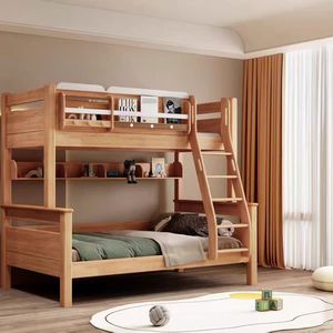 Litera doble de madera maciza a precio de <span class=keywords><strong>fábrica</strong></span> con estantes y <span class=keywords><strong>muebles</strong></span> nido para niños para litera de almacenamiento para dormitorio de niños - Product Image 2