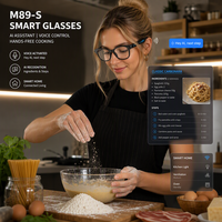Lunettes intelligentes IA avec caméra de traduction 1080P 8MP, contrôle tactile, étanches IP67