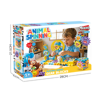 Jouets de construction Montessori STEM à engrenages électriques, vente en gros, directement de l'usine, jouets de construction pour enfants sur le thème des animaux