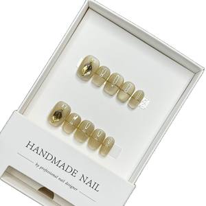 Venta al por mayor de lujo de moda <span class=keywords><strong>Rosa</strong></span> Press-On Nails Diseño de salón hecho a mano para dedos de larga duración Unique Stick-On Nails - Product Image 4