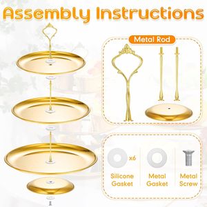 Soporte <span class=keywords><strong>de</strong></span> <span class=keywords><strong>Pastel</strong></span> <span class=keywords><strong>de</strong></span> Metal <span class=keywords><strong>de</strong></span> Acero Inoxidable <span class=keywords><strong>de</strong></span> <span class=keywords><strong>3</strong></span> Niveles para Bodas, Soporte <span class=keywords><strong>de</strong></span> <span class=keywords><strong>Pastel</strong></span> Metálico Dorado y Plateado <span class=keywords><strong>de</strong></span> Lujo para Bodas - Product Image 5