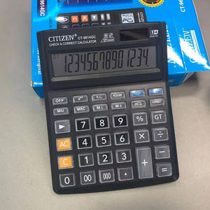 Calculatrice solaire Citizen Ct-9614gc à 14 chiffres, pour usage professionnel et financier, en ABS noir - Product Image 2