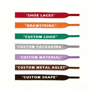 Cordon de serrage personnalisé imprimé de 80 cm, 90 cm, 100 cm, 120 cm, 140 cm, 160 cm, 180 cm avec embouts métalliques pour sweats à capuche, pantalons de survêtement et shorts - Product Image 1