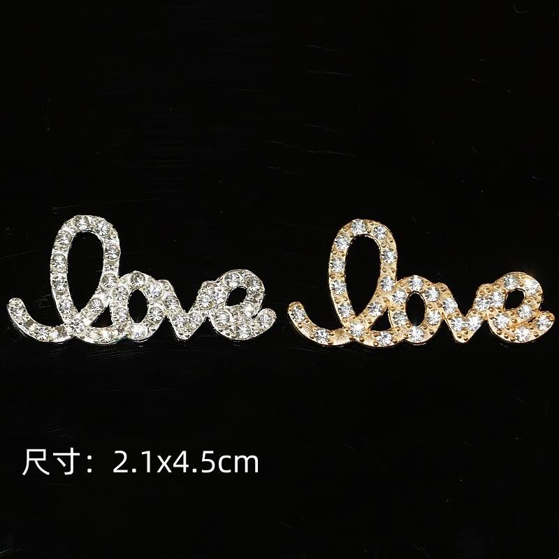 Full Diamond LOVE( gold )(B0009-2)