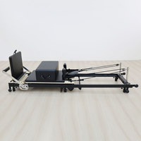 EMAX Lit de Pilates Reformer Professionnel en Alliage d'Aluminium avec Ressorts Allemands, Réglable et Portable, Poids Max Utilisateur 200KG, pour la Maison