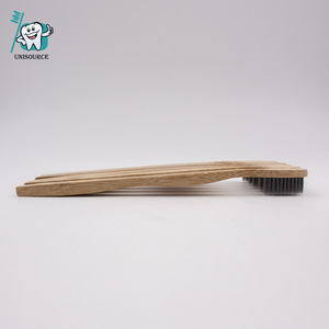 Cepillo de dientes de bambú con cerdas suaves, mango natural para adultos, cepillo de dientes manual TBB909 - Product Image 4
