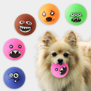 Vendita all'Ingrosso del Produttore, Serie di Palline Giocattolo Squeaky a Forma di Cinque Mostri Cartoon, Palline Giocattolo Interattive in Vinile di Alta Qualità - Product Image 1