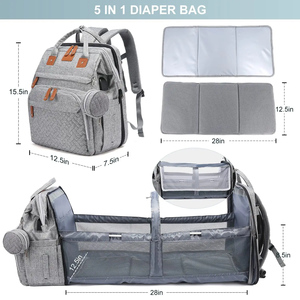 Preço de fábrica Novo Design <span class=keywords><strong>Baby</strong></span> <span class=keywords><strong>Bag</strong></span> Mummy Fralda Mochila Viagem Fralda Sacos - Product Image 3