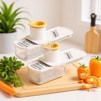 Gadget de cuisine manuel trois-en-un pour hacher, trancher et râper le gingembre et l'ail, personnalisation d'usine