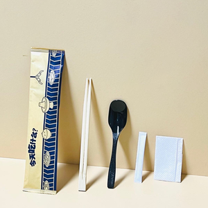 Ensemble de baguettes en bambou jetables personnalisées haut de gamme avec emblème du logo Sacs en papier de style japonais entièrement emballés Prix compétitif - Product Image 6