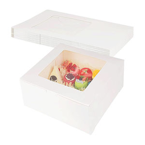 Chất lượng cao tùy chỉnh các tông màu trắng bánh và Snack hộp bán buôn nguyên liệu giấy - Product Image 1