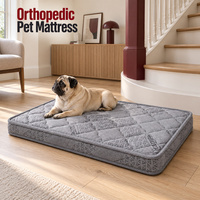 Matelas orthopédique pour chien avec option noyau en fibre de coco, housse personnalisée et emballage à marque privée pour collections de marques de produits pour animaux de compagnie