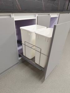 Organisateur de cuisine en plastique moderne Poubelle sous l'évier Poubelle à tirette coulissante Poubelle intégrée - Product Image 6