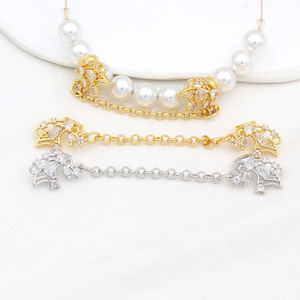 Cadena con colgante de ala de mariposa de cobre chapado en oro de 18 quilates con incrustaciones de circonita, cadena de seguridad, accesorio de dije de cristal DIY para pulsera D178 - Product Image 3
