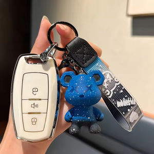 Échantillon gratuit TPU 4 boutons Accessoires automobiles de luxe Porte-clés Housse de protection pour clé de voiture Compatible avec <span class=keywords><strong>Santa</strong></span> <span class=keywords><strong>Fe</strong></span> Tucson <span class=keywords><strong>2022</strong></span> NEXO - Product Image 3