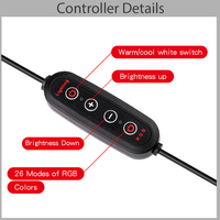 YEAH 360 ordinateur de vidéoconférence rotatif 6 pouces Selfie LED RGB Ringlight Table pince anneau lumière pour la photographie de maquillage