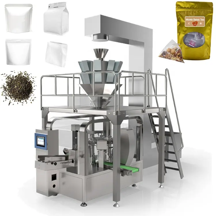 Otomatik önceden oluşturulmuş Doypack paketleme makinesi kahve için