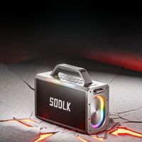 Mesin Karaoke SODLK S1115 200W DSP BT Dengan 2 Mikrofon Nirkabel Power Bank TWS EQ TF USB Speaker Rekaman Langsung SODLK S1623