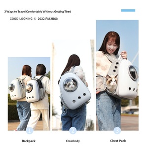Portable Transparent Pet <b>Backpack</b> Breathable Space Capsule <b>Cat</b> <b>Backpack</b> Large Capacity Side Opening Pet Bag For Outdoor - Product Image 5