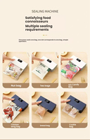 Mini-scelleuse thermique portable rechargeable par USB, machine à sceller manuelle pour sacs en plastique, conservation des aliments