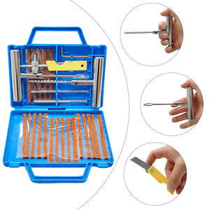 Kit de réparation de pneus d'urgence robuste pour voiture et vélo avec poignée en T, ensemble de réparation de crevaison et de patchs pour voiture - Product Image 2