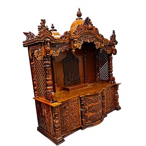 Nuevo Templo de Madera de Teca Natural con Acabado de Alto Brillo, Templo de Madera de Teca para Decoración del Hogar, Hermoso Templo Hindú Hecho a Mano para Pooja Ghar - Product Image 2