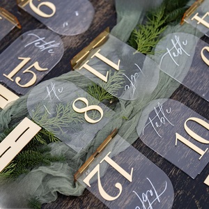 Segnaposto personalizzati con stampa UV per matrimoni, numeri da tavolo con supporto incluso, segnaletica per matrimoni e segnaposto per feste - Product Image 4