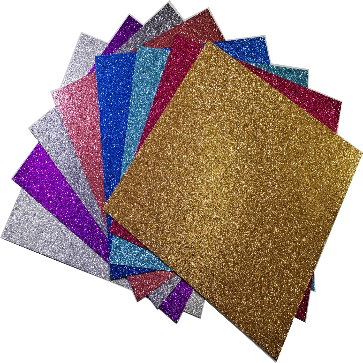 12"*12" Wholesale Glitter Craft Paperboard Glitter Card Stock 300G Fine Glitter Paper