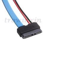 Serial ATA 22Pin 7 + 15 Female Ke Slimline SATA 13Pin 7 + 6 Female Hard Disk Drive Kabel Data Sata