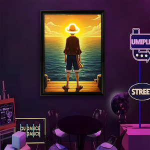 Knight LED picture frame neon indoor hanging <b>wall</b> decoration luminous hanging painting USB powered <b>dimmable</b> ambient <b>light</b> 5V - Product Image 6