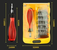 Kit de Destornilladores Multifunción 37 en 1 con Mango de Plástico, Puntas Magnéticas, Portátil, para Reparación de Teléfonos Celulares y Dispositivos Electrónicos