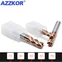 Fraise de dégrossissage d'angle en acier au tungstène avec revêtement en alliage HRC65 pour CNC, outil de fraisage pour machine