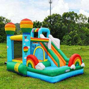 Château gonflable de <span class=keywords><strong>style</strong></span> compétition avec toboggan double piste, <span class=keywords><strong>jeu</strong></span> de course pour la journée sportive, défi d'équipe, événement - Product Image 3