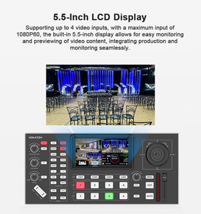 Conmutador de video <span class=keywords><strong>Mini</strong></span> <span class=keywords><strong>Atem</strong></span> Quad HDM1 con pantalla LCD de 5,5 pulgadas Rocker de cinco vías adecuado para transmisión en vivo - Product Image 3